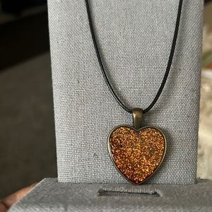Orange sparkle necklace